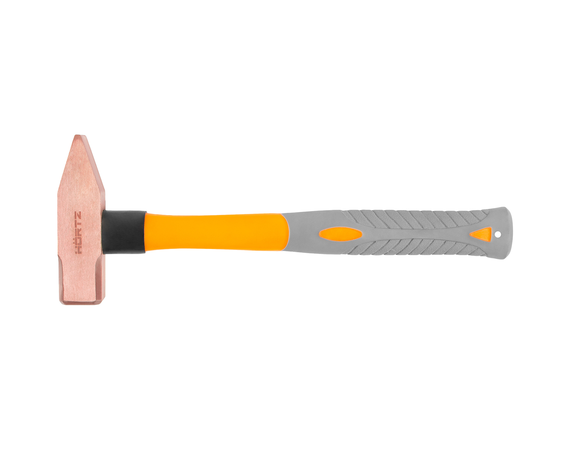 Молоток с поперечным бойком 2 кг BeCu рукоятка фибергласс, искробезопасный 186-1008, HORTZ