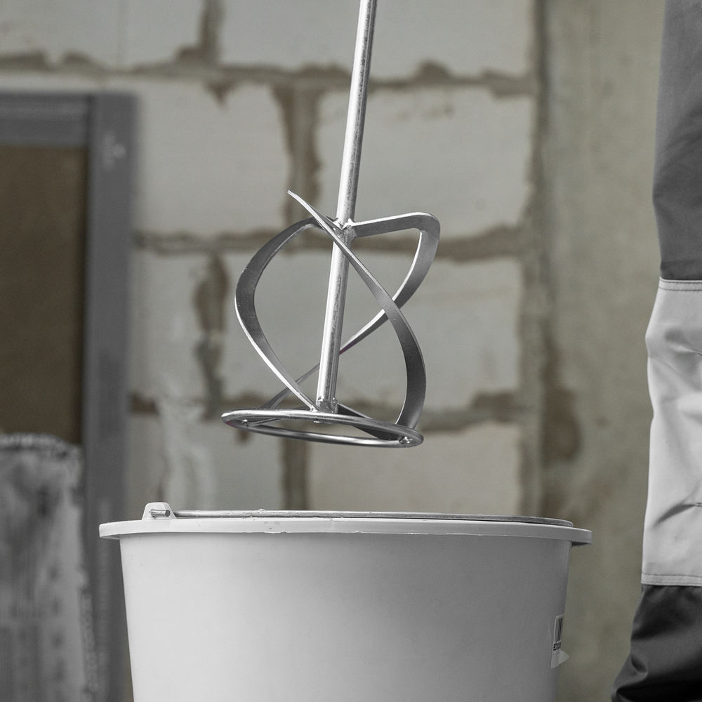 Насадка для миксера, для легких растворов, 160 х 590 мм, оцинкованная, хвостовик резьба М14 Сибртех (848997)