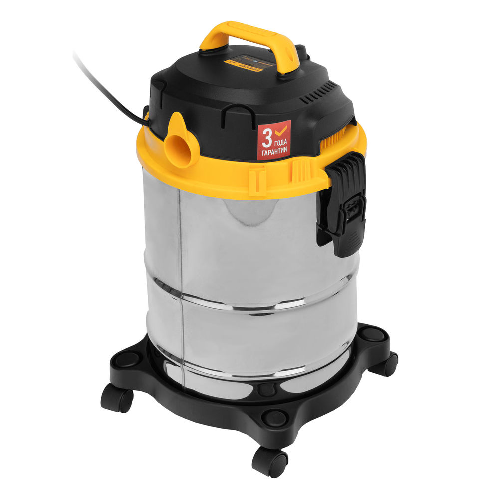 Пылесос строительный SVC15, 1200 Вт, бак 15 л, шланг 2 м Denzel (28201)