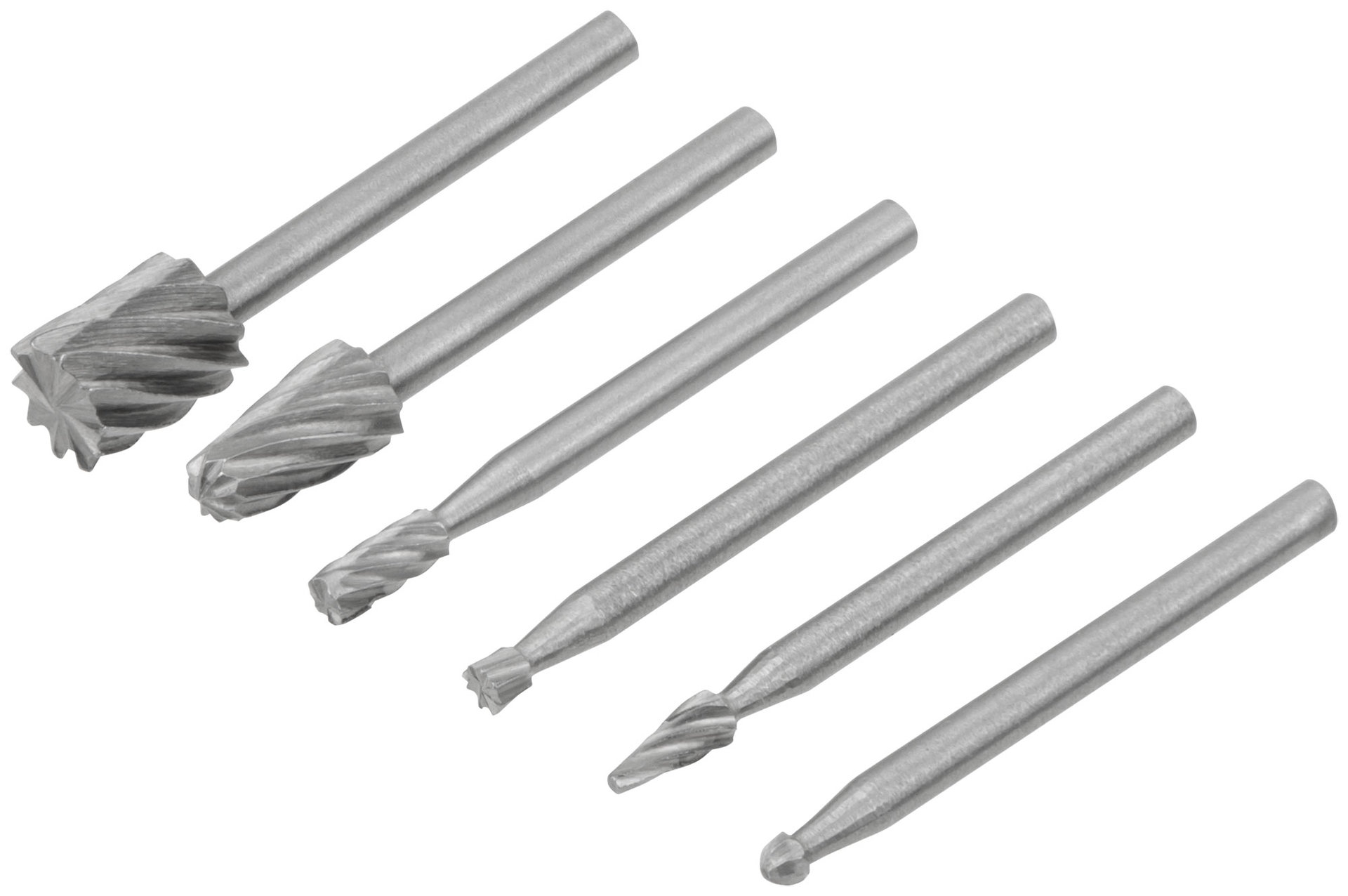 Шарошки-мини стальные по металлу, 6 шт. (36477)