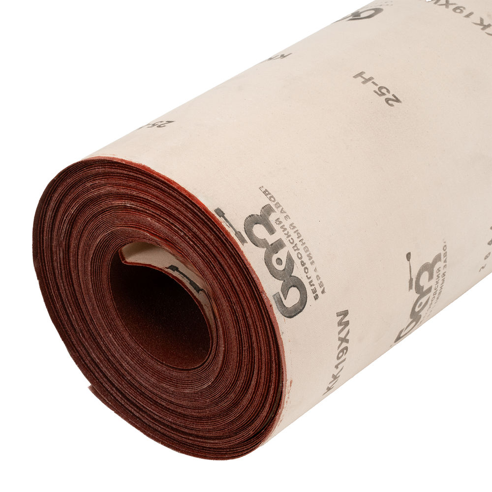 Шкурка на тканевой основе, зернистость № 25, 775 мм х 30 м, БАЗ (75227)