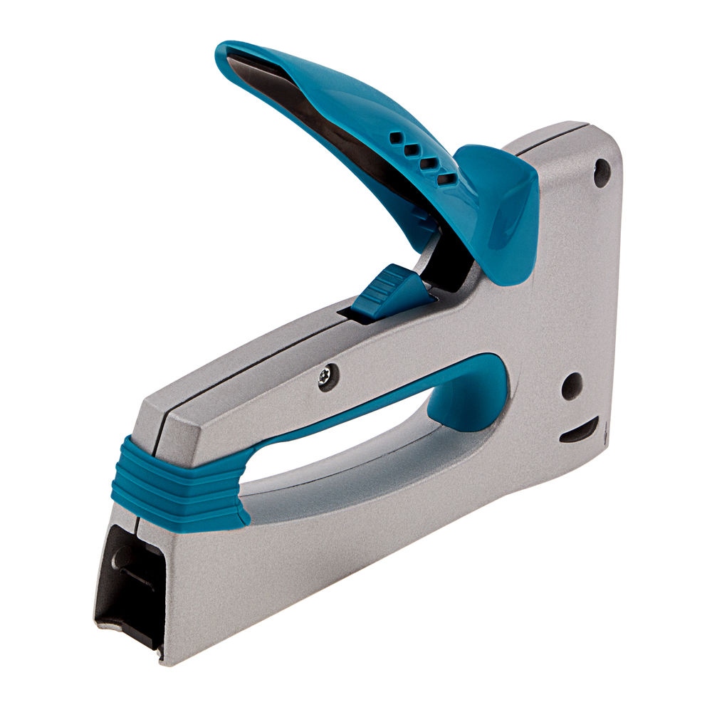 Степлер мебельный, алюминиевый корпус, регулировка удара, тип скобы: 13, 53, 300, 6-16 мм Gross (41002)