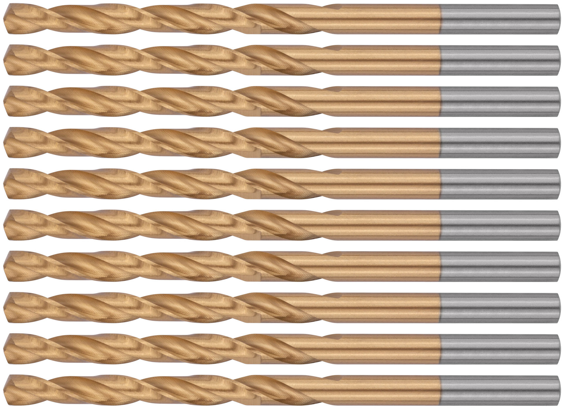 Сверла HSS по металлу, титановое покрытие 4,8 мм (10 шт.) (34148)