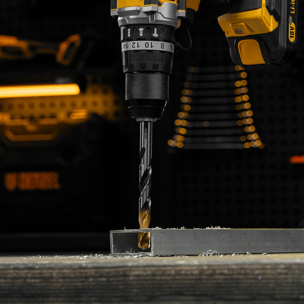 Сверло спиральное по металлу 12 x 151мм, Р6М5, Golden Tip, многогранная заточка Denzel (718287)