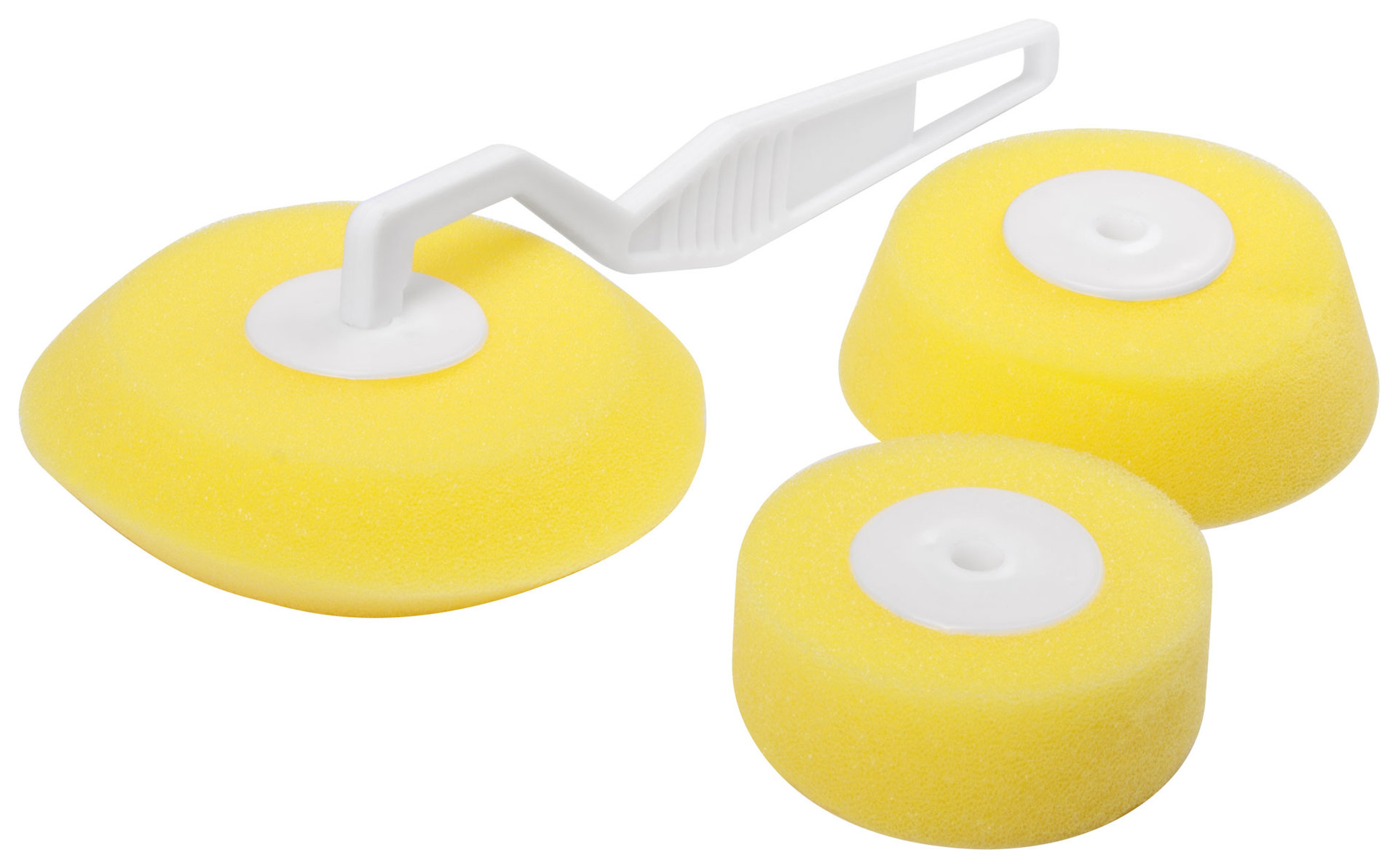 Валик поролоновый желтый угловой, набор 3 шт. (02840)