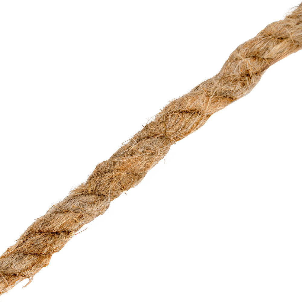 Веревка льнопеньковая, D 10 мм, L 10 м, крученая Сибртех (94009)