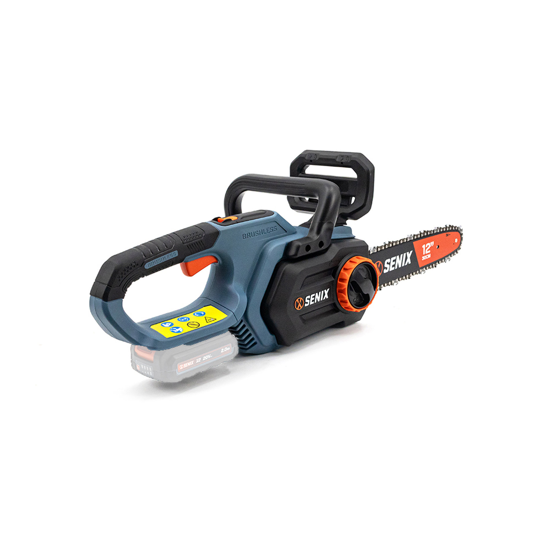 Пила цепная аккумуляторная, серия X2, 20В, 30 см (12), без АКБ и ЗУ X2 18В