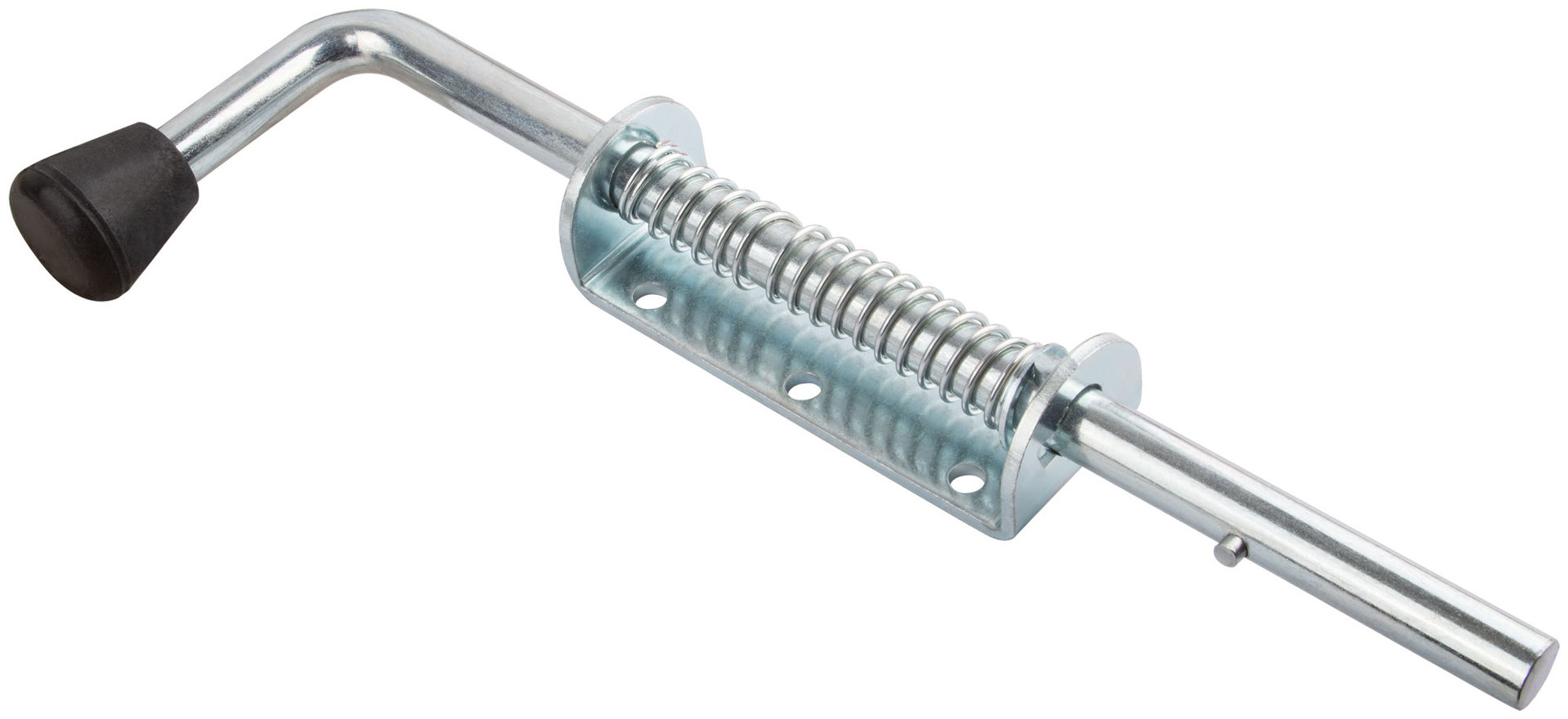 Засов пружинный накладной, круглый ригель, 300 мм (66698)