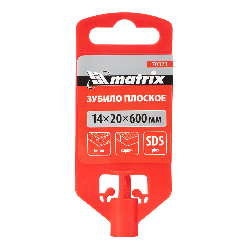 Зубило плоское, 14 х 20 х 600 мм, SDS Plus Matrix (70323)
