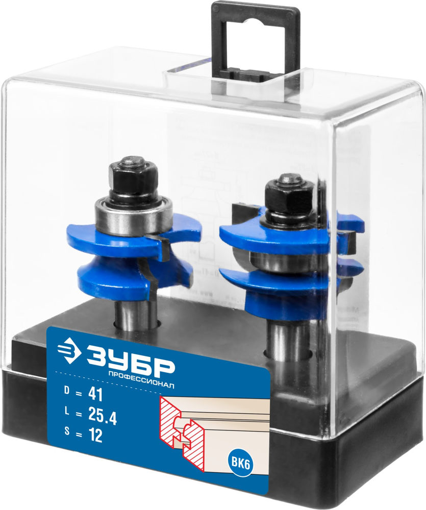 Набор фрез рамочных 41?23 мм №3 хвостовик 12 мм ЗУБР Профессионал 28773-41.3-H2