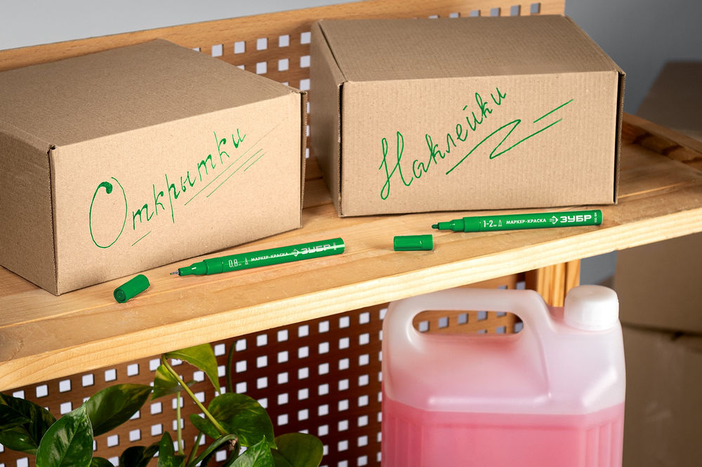 Маркер-краска МК-200 зеленый, 1 мм ЗУБР 06326-4