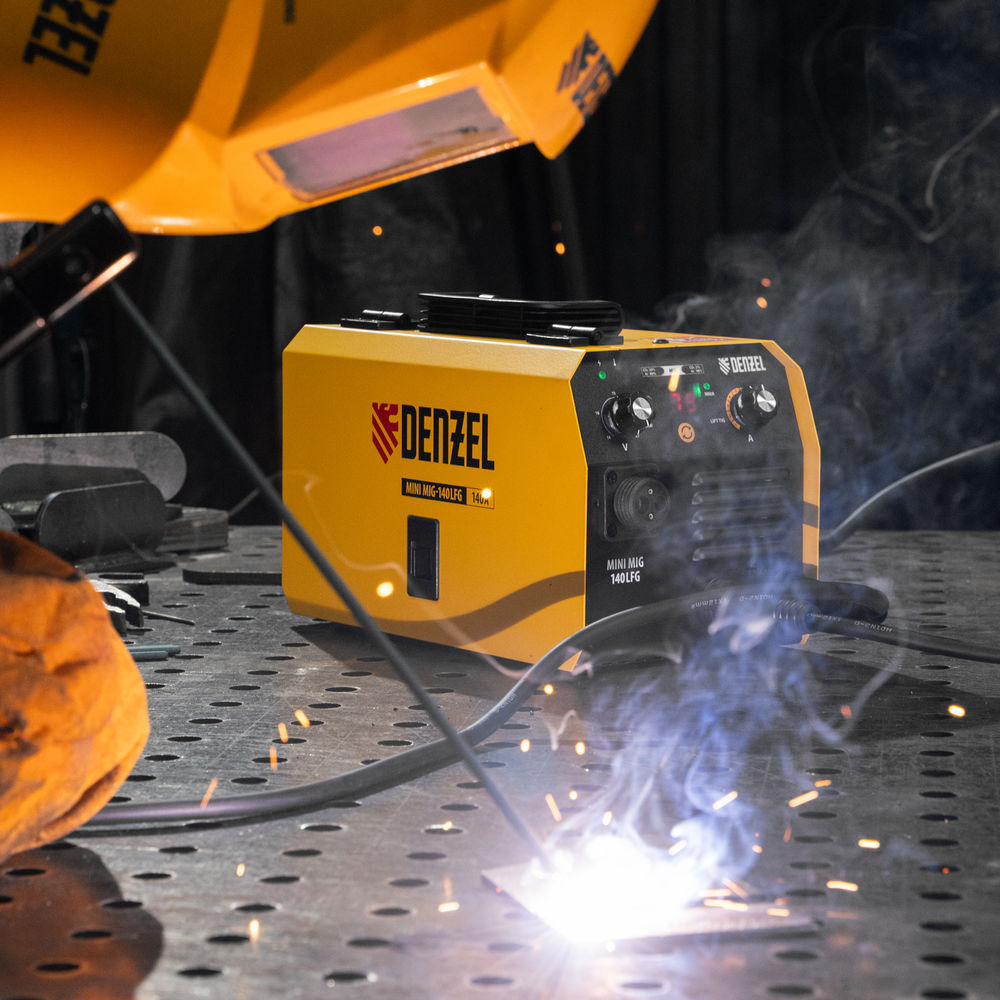 Аппарат инвертор. полуавтомат. сварки Mini MIG-140LFG, 140 А, ПВ 60%// Denzel (94305)