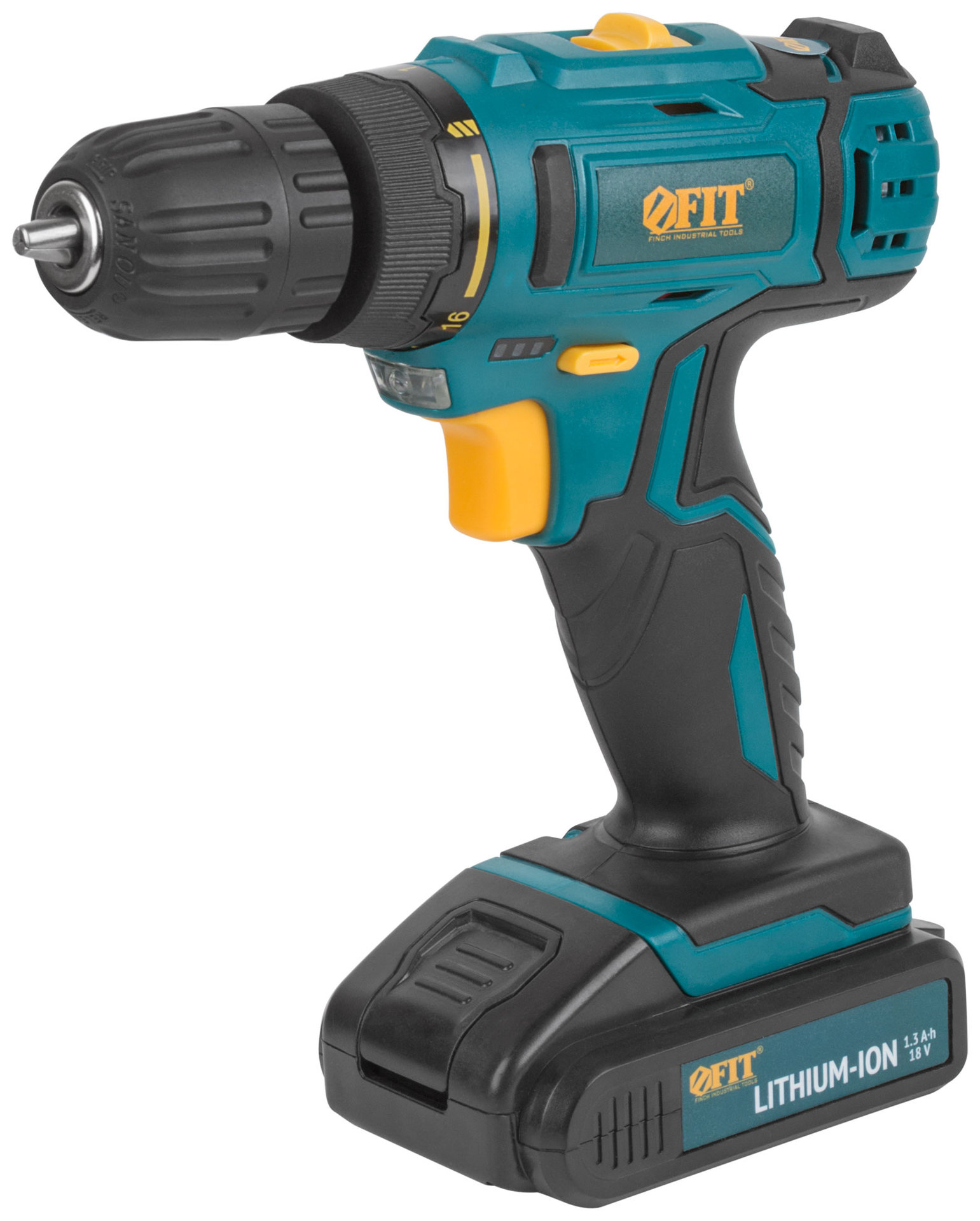 Дрель-Шуруповерт акк. 18 В; 0-400/1450 об/мин; 29 Нм; 2 (Li-Ion) 1,3 Ач; 1,5 ч.; рез. накл.; кейс (80189)