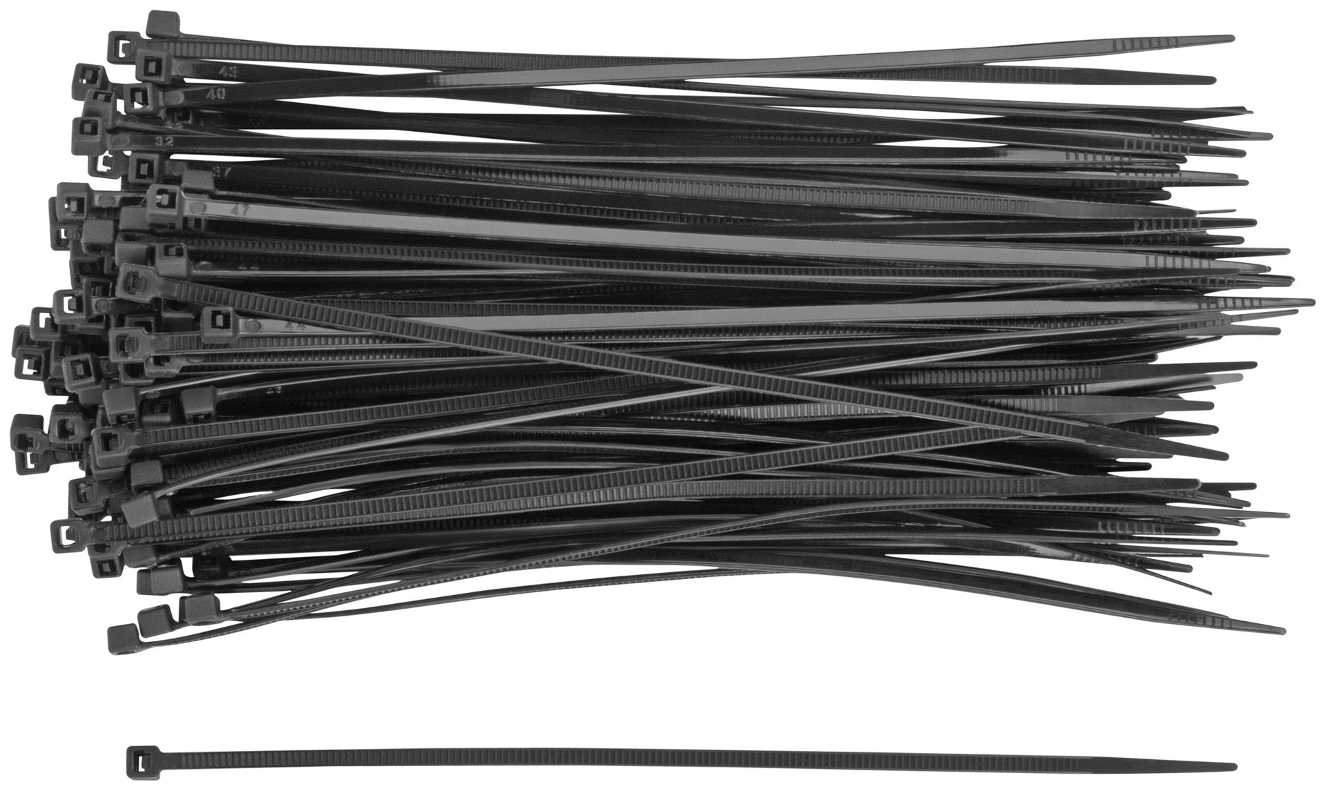 Хомуты нейлоновые, черные д/проводов 100 шт., 150x2,5 мм (60390)