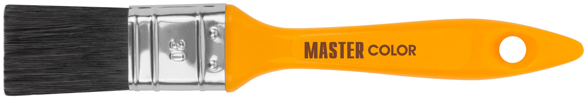 Кисть флейцевая, толщ. 12 мм, 70% ПБT/30% чёрн.натур. щетина, нерж. обжим, пласт.ручка, ширина 30 мм (30-0161)