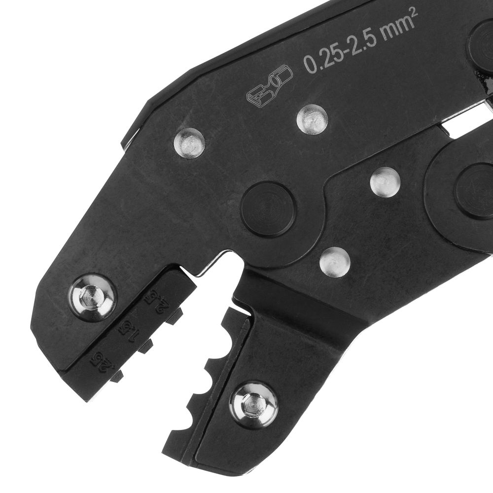 Клещи для обжима неизолированных наконечников НК и НВ, разъемов РП, 0,25 - 2,5 мм2 Denzel (17745)