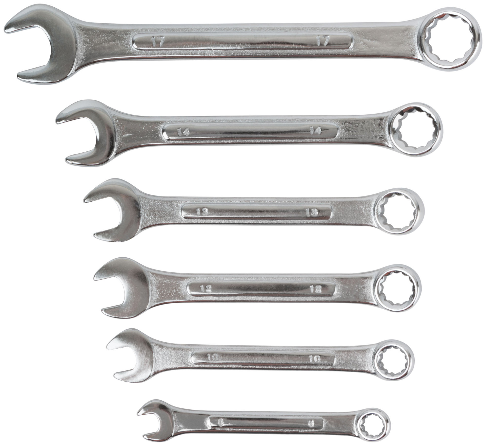 Ключи комбинированные в пластиковом держателе Модерн, набор 6 шт. ( 8-17 мм ) (63442)