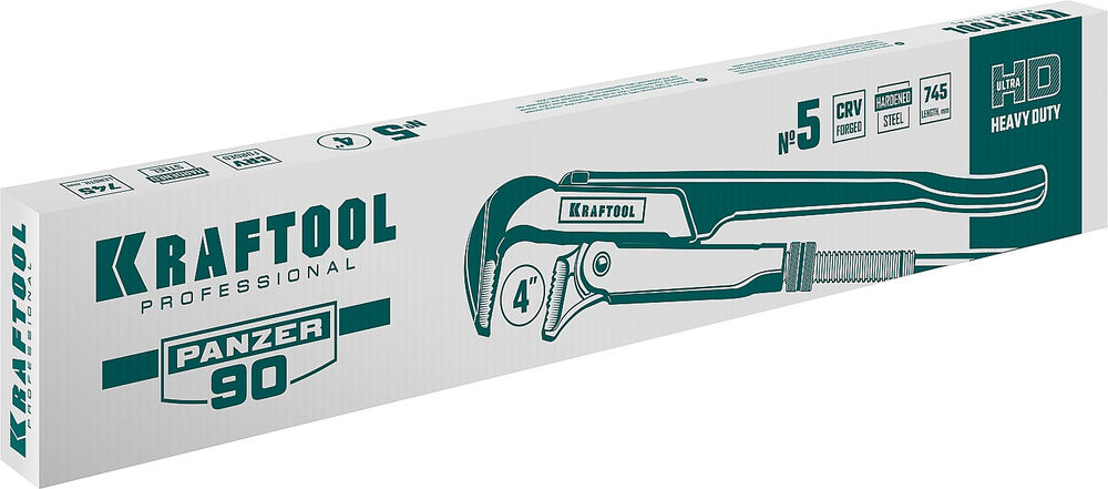 Трубный ключ с прямыми губками PANZER-90, №5, 4, 745 мм KRAFTOOL 2734-40_z02