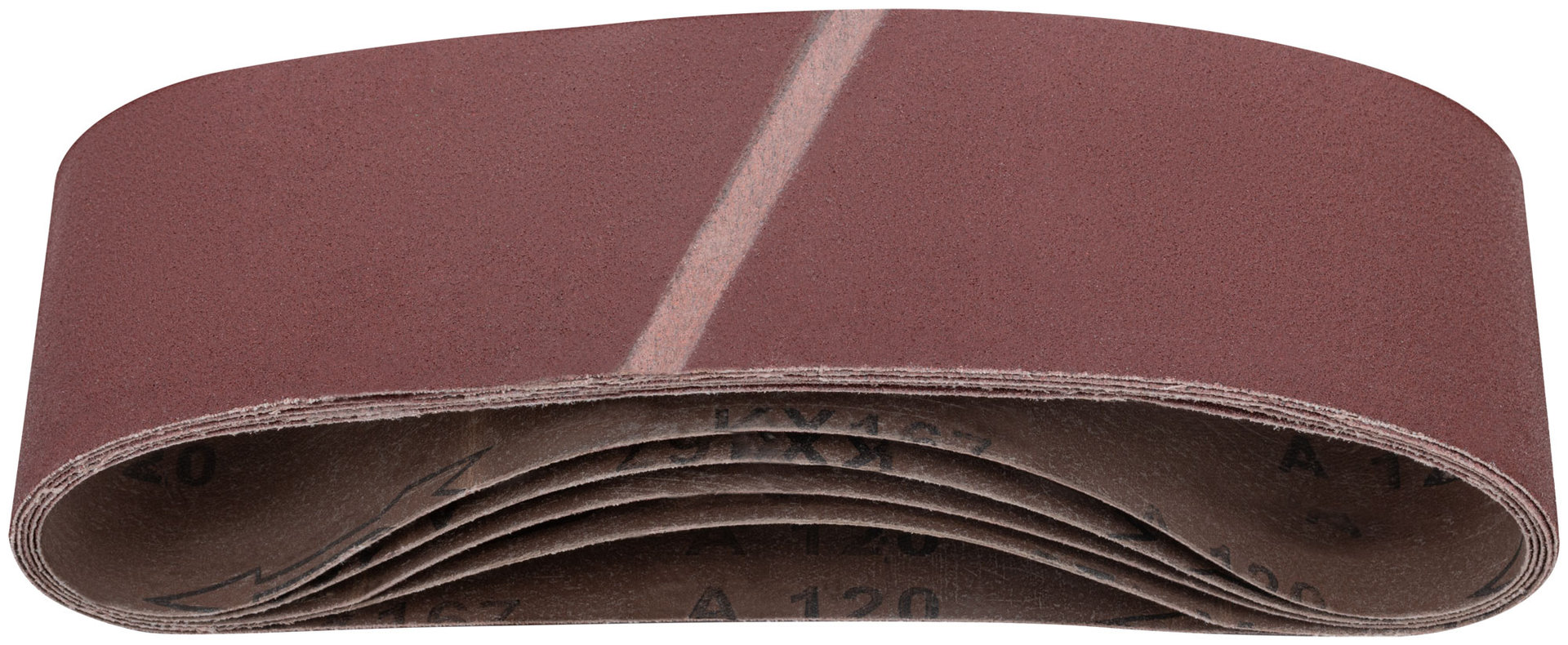 Ленты шлифовальные бесконечные, водостойкие, на тканевой основе, 5 шт., 75х533 мм Р 120 (39696)
