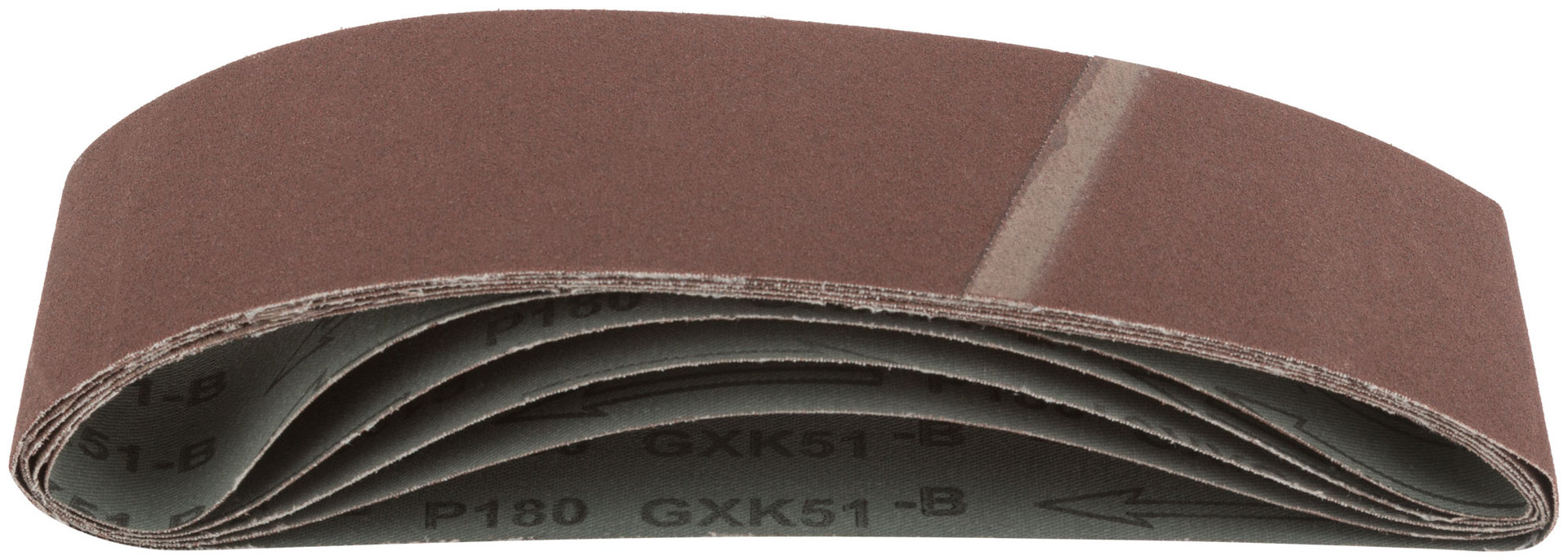 Ленты шлифовальные бесконечные, водостойкие, на тканевой основе, 5 шт., 75х533 мм Р 180 (39698)