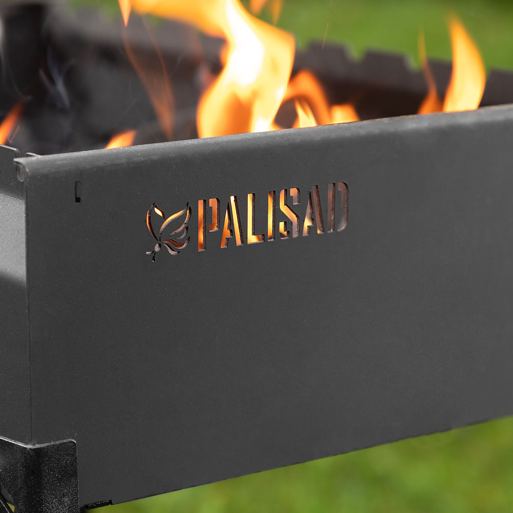 Мангал сварной, 605 х 375 х 138/640 мм, сталь 2 мм, Camping Palisad (69668)