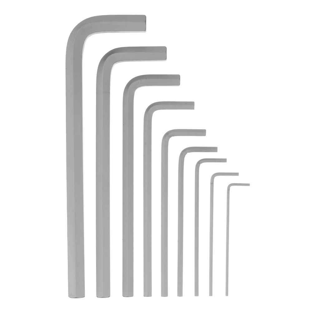 Набор ключей имбусовых, HEX, 2-12 мм, CrV, 9 шт., удлиненные Сибртех