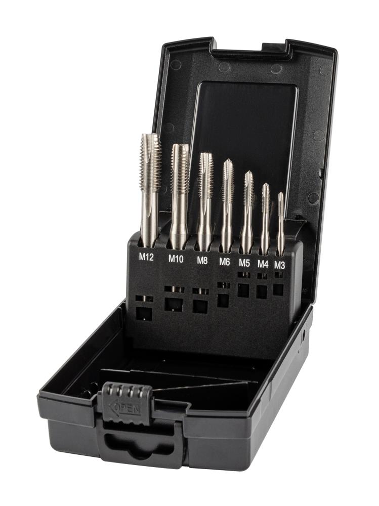 Набор метчиков машинных HSS, DIN 371/376, Тип B, 7 пр., M3-M12 (ZA-10316)