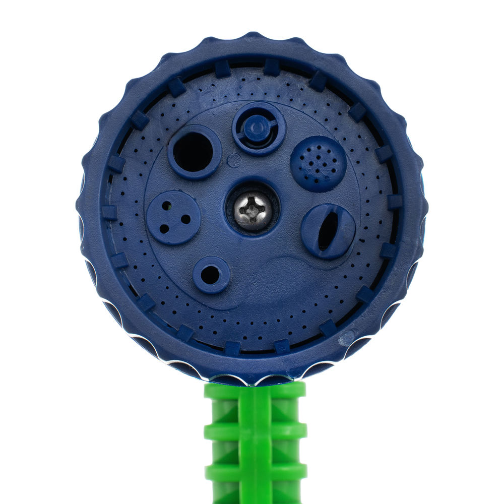 Набор поливочный, растягивающийся шланг 15 м, 7 режимов пистолет, соединитель, адаптер Сибртех (67544)