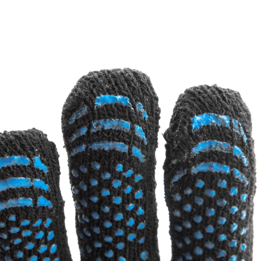 Перчатки хлопкоэфирные плюшевые, ПВХ Точка, 7 кл, 55 гр Сибртех (67769)