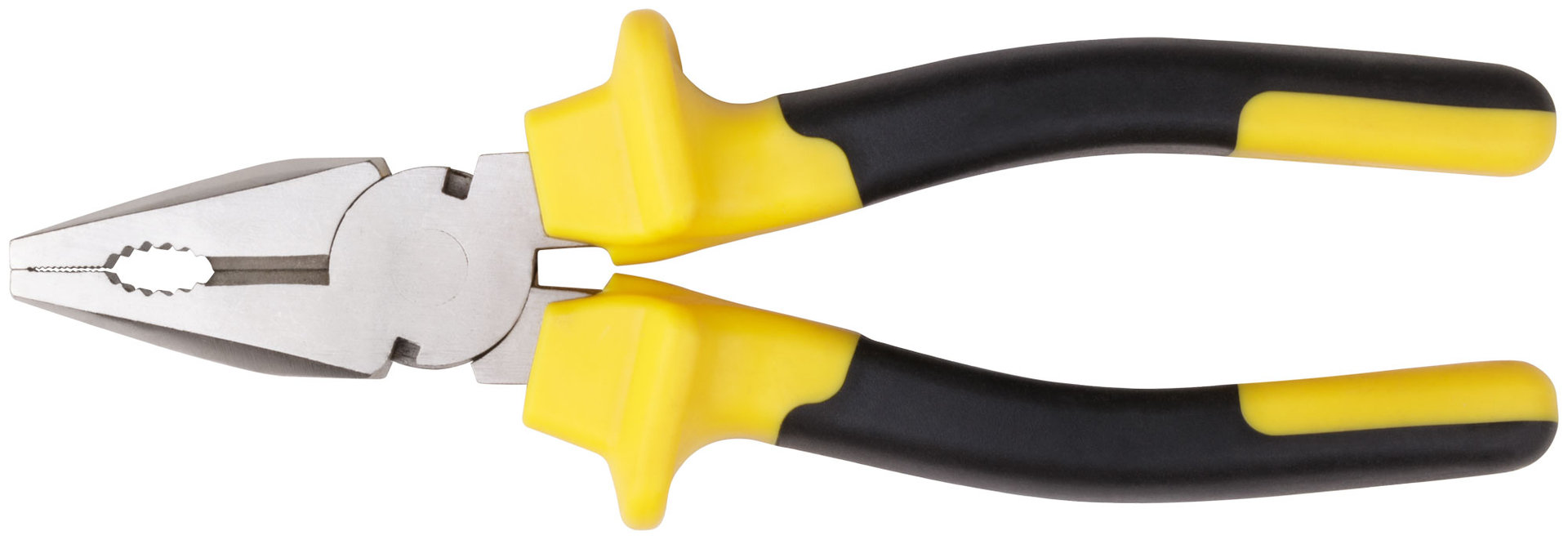 Плоскогубцы комбинированные Старт черно-желтые прорезиненные ручки, хром-никелевое покрытие 165 мм (49954)