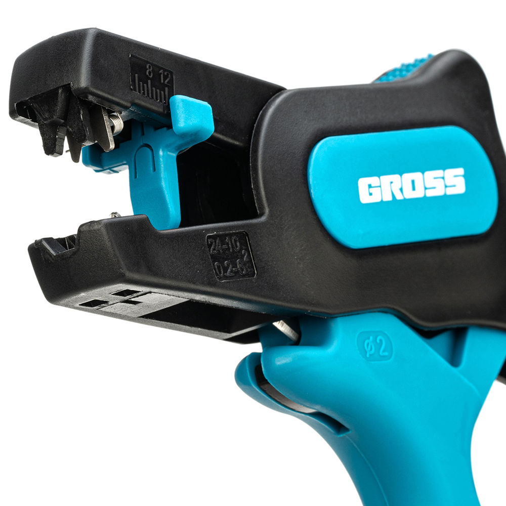 Щипцы для зачистки электропроводов 0.2-6 мм2 (10-24 AWG) лезвие: нержавеющая сталь Gross