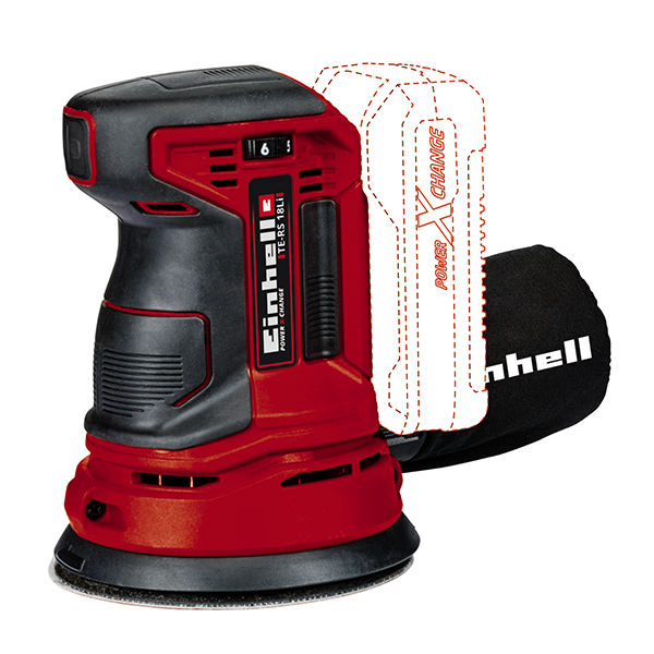 Шлифмашина эксцентриковая Einhell PXC TE-RS 18 Li,125мм,7000-11000 об/мин,без АКК и ЗУ (4462010)