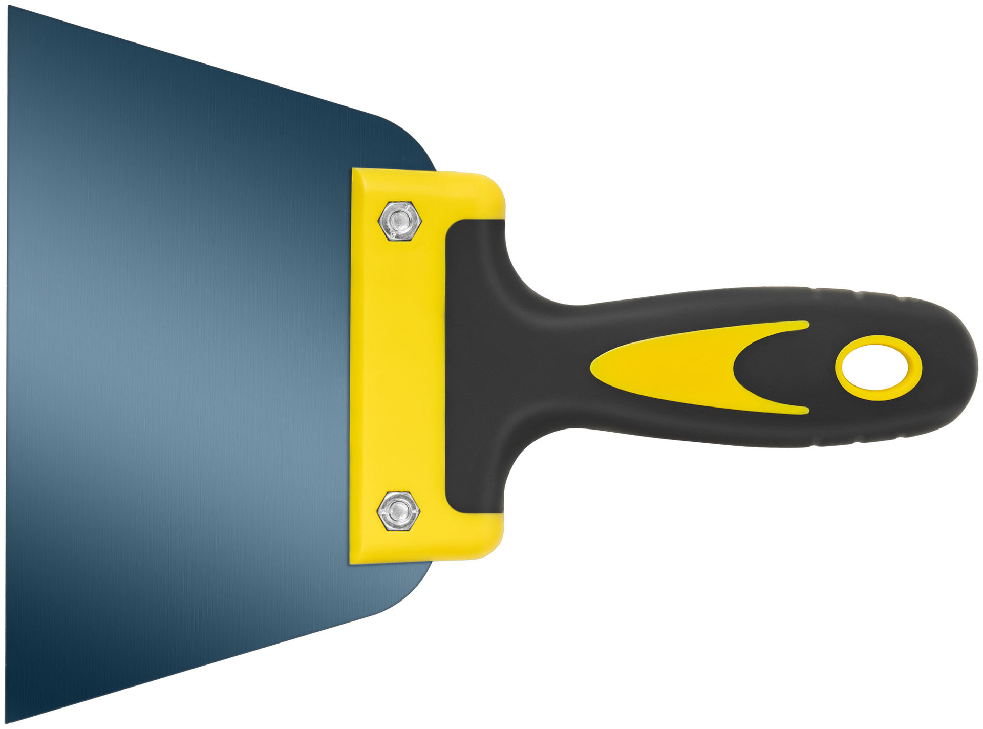 Шпатель фасадный Мастер, пружинная колоризованная сталь, двухкомпонентная ручка, плоский 150 мм (06461)