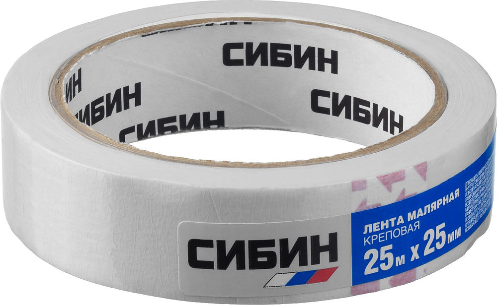 Лента малярная креповая 25 мм х 25 м СИБИН 12111-25_z01