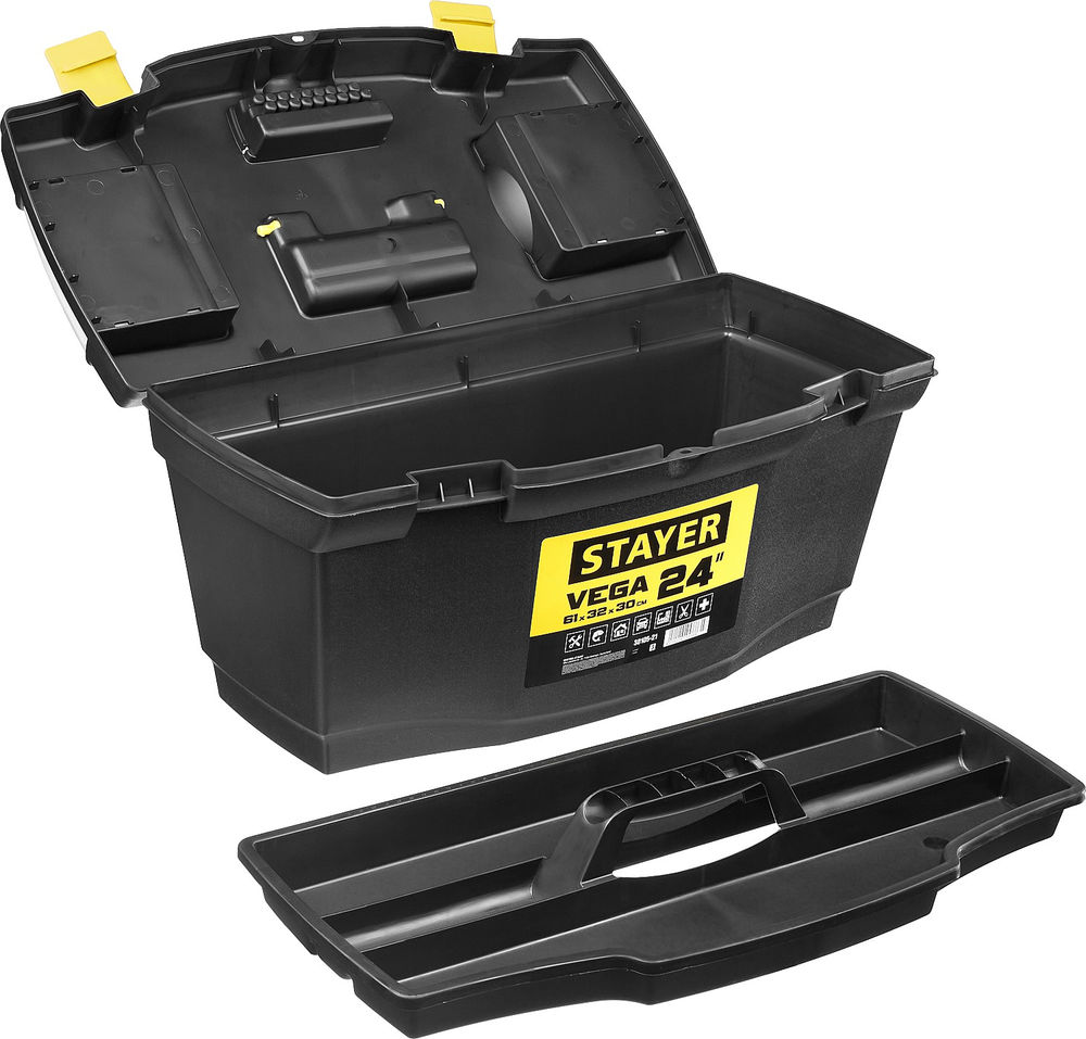 Ящик пластиковый для инструментов 610 х 320 х 300 мм, (24) VEGA-24 STAYER 38105-21