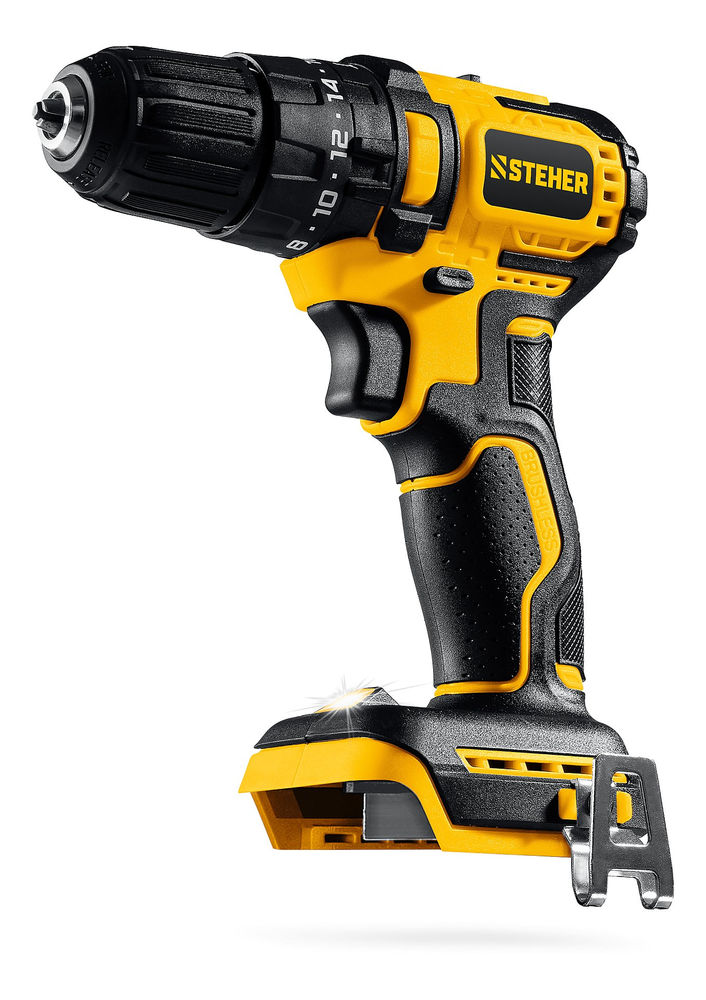 Дрель-шуруповерт ударная бесщеточная 20 В, 45 Н·м, без АКБ (LMS) STEHER CBS-45