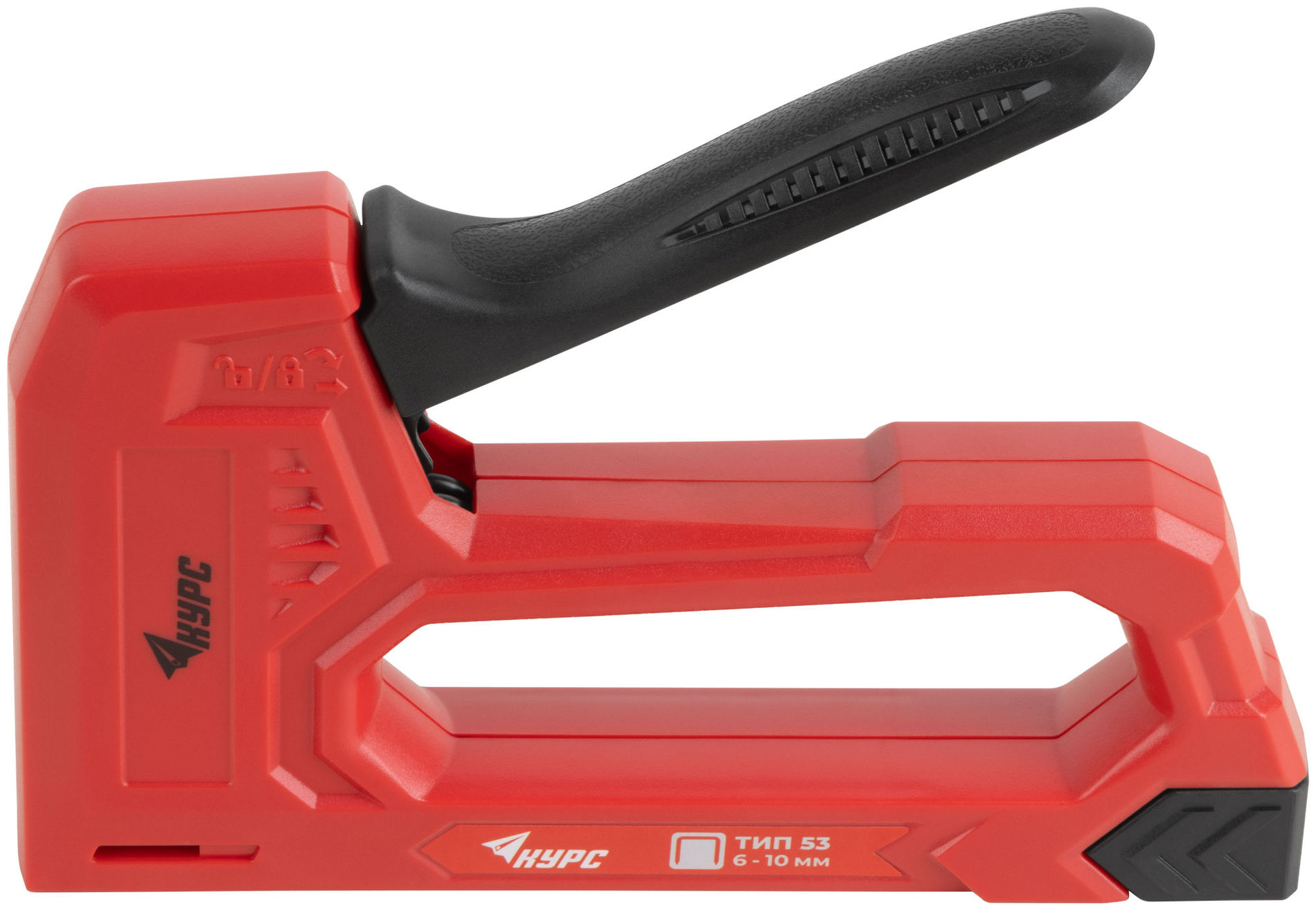 Степлер для узких скоб тип 53 6-10 мм, рессорный механизм, ABS пластиковый корпус (32082)