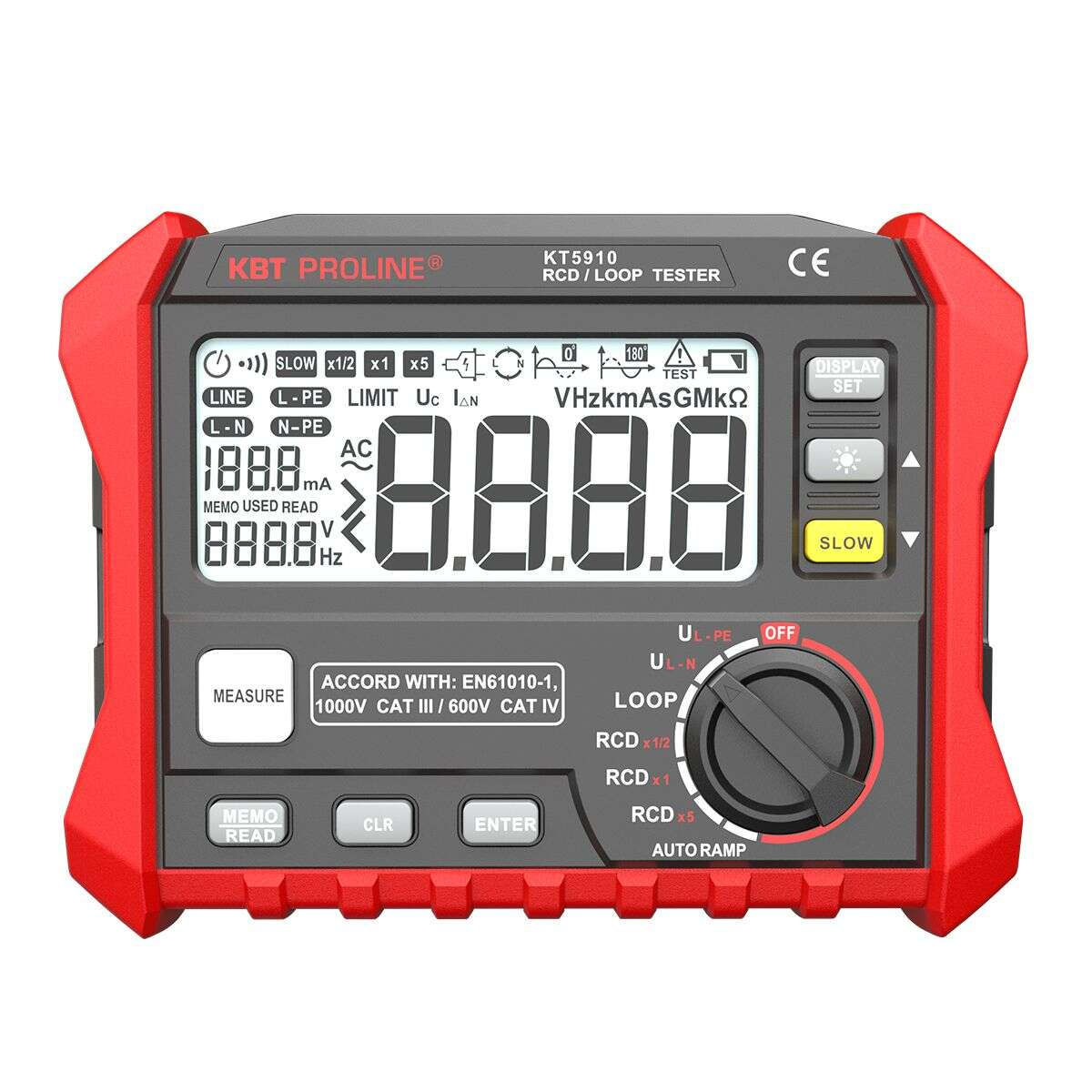 Тестер сопротивления изоляции цифровой KT 5910 серия PROLINE (КВТ) (87241)