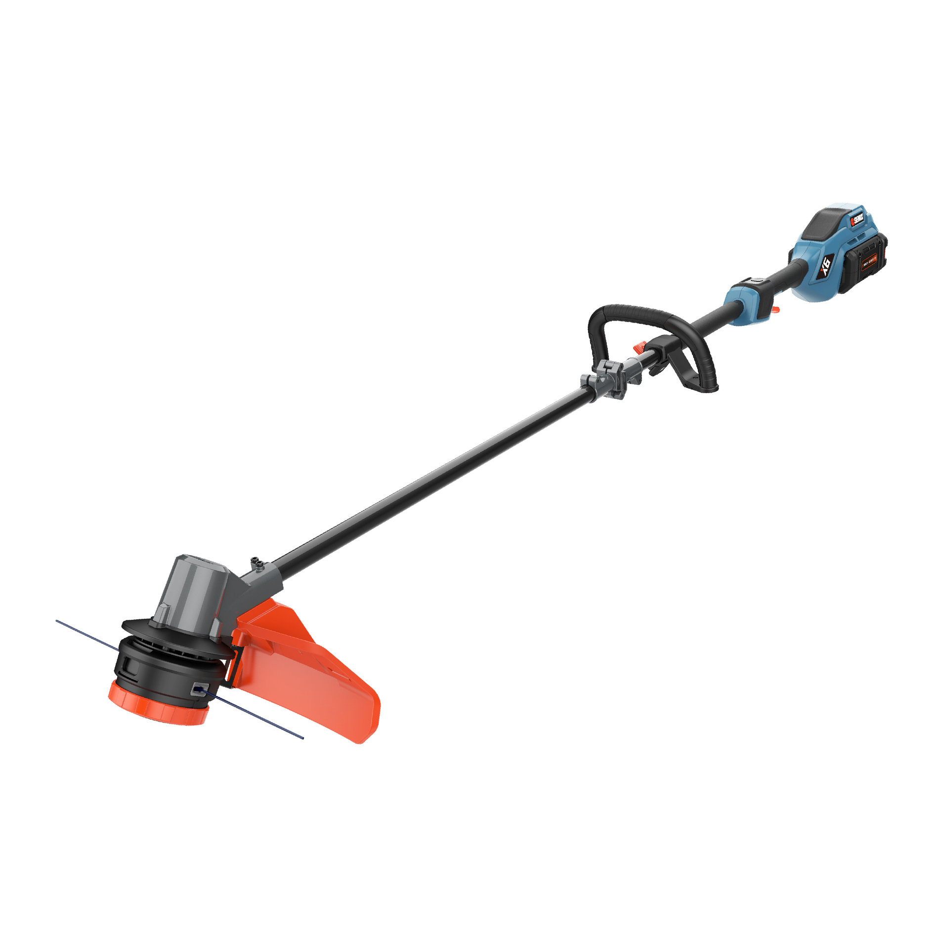 Триммер аккумуляторный, серия X6, 60В, 40 см., бесщ.мотор, 1 аккумулятор 3.0Ач, ЗУ