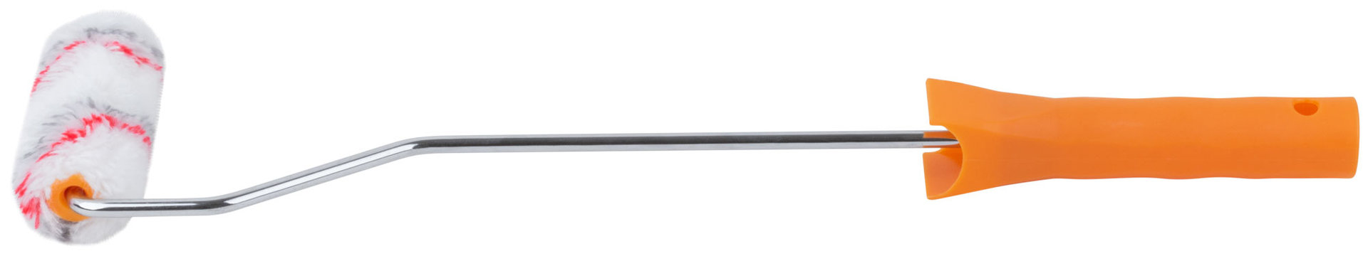 Валик полиакрил.мини Профи, белый с сер. и крас.полос., д.15/35 мм, ворс 10 мм, дл.ручки 400 мм, 100 мм (02671)