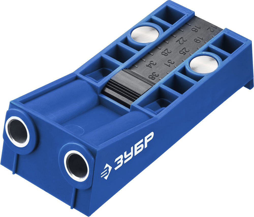 Кондуктор двойной для глухих отверстий два отверстия в кейсе ЗУБР Профессионал 30091