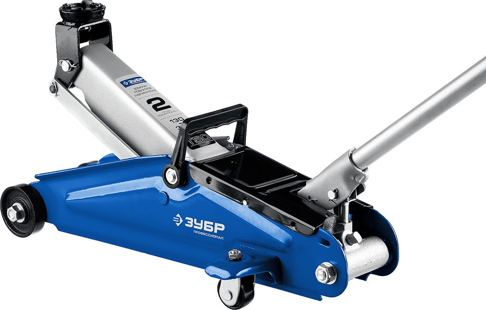 Подкатной домкрат с увеличенным подъемом в кейсе 2 т 130 - 380 мм Профессионал ЗУБР Т-50 43052-2-K