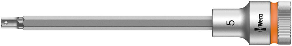 Головка торцевая с вставкой-битой с внешним шестигранником 5 x 140 мм 1/2 с фиксацией Hex-Plus HF Zyklop серия 8740 C Wera WE-003841