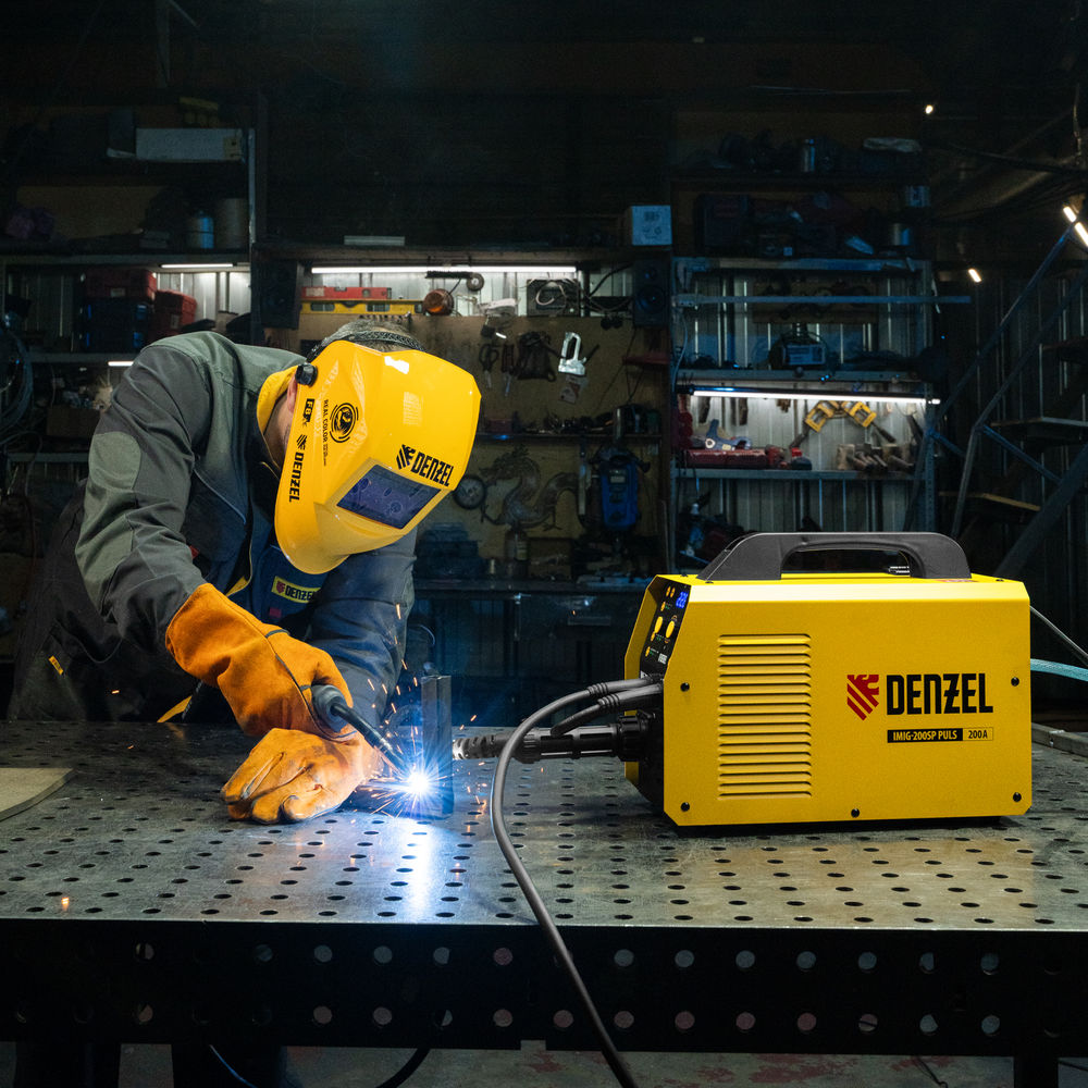 Аппарат инвертор. полуавтомат. cварки IMIG-200SP Pulse, 200 А, ПВ 60%, катушка 5 кг// Denzel (94362)