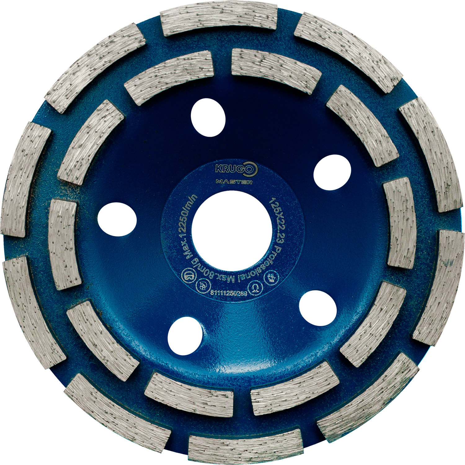Чашка алмазная сегментная для бетона KRUGO MASTER 125x5 81111250289