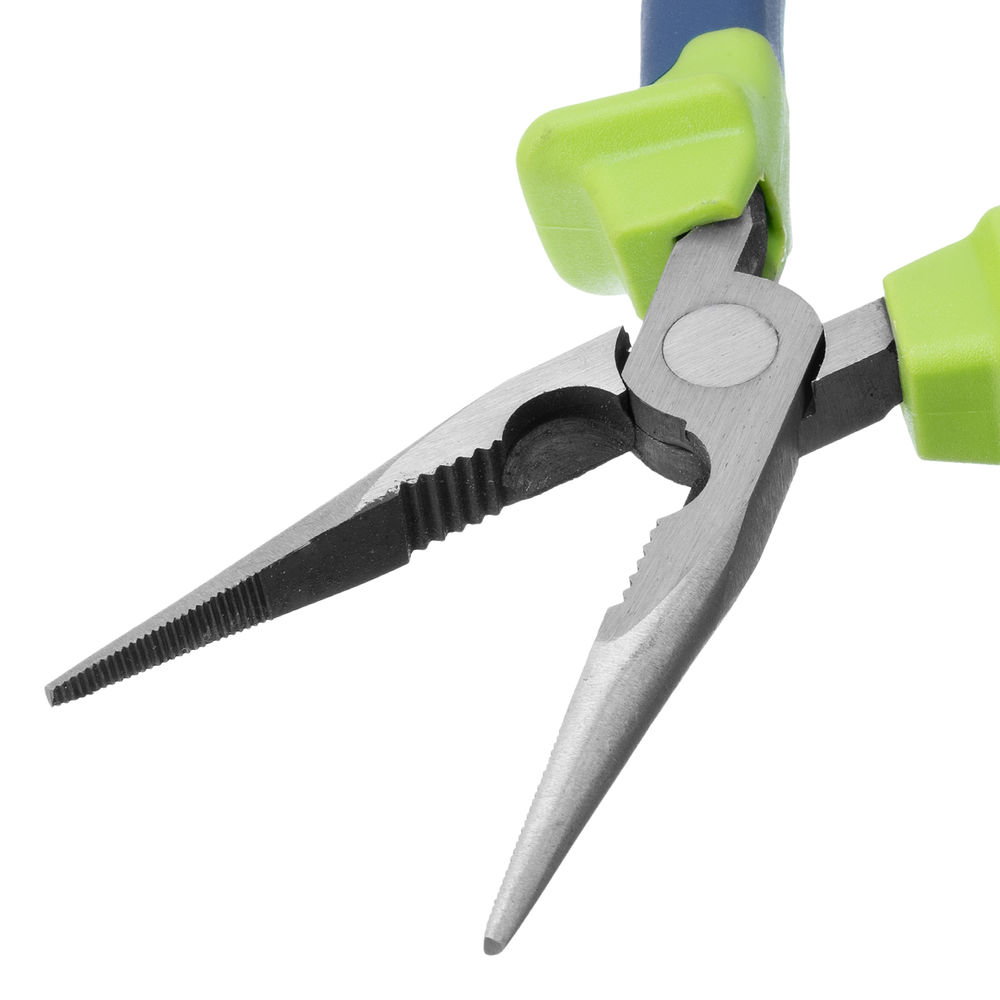 Длинногубцы прямые, 180 мм, двухкомпонентные рукоятки Сибртех (17105)