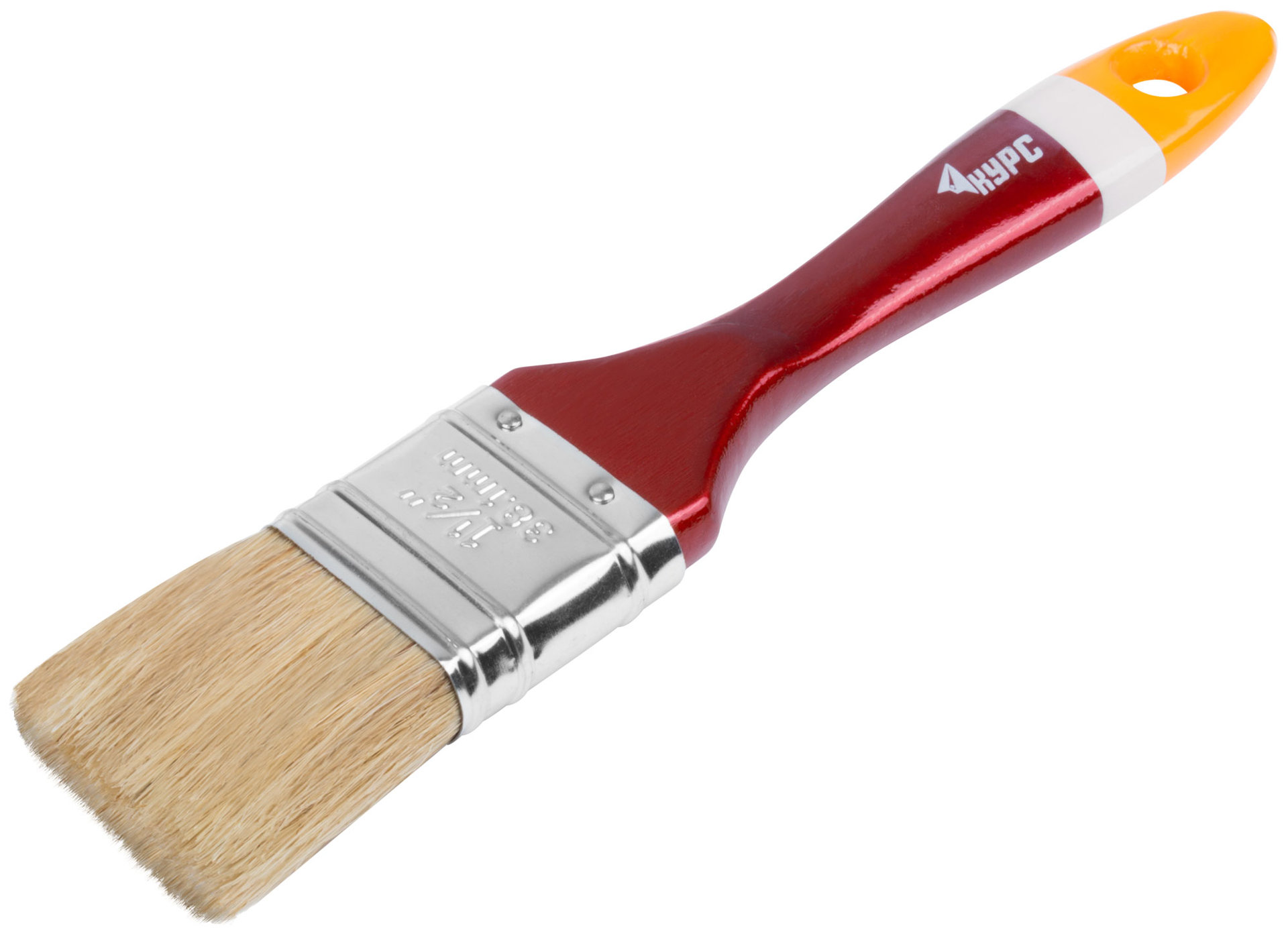 Кисть флейцевая Мастер, натур. щетина, деревянная ручка 1,5 (38 мм) (00834)