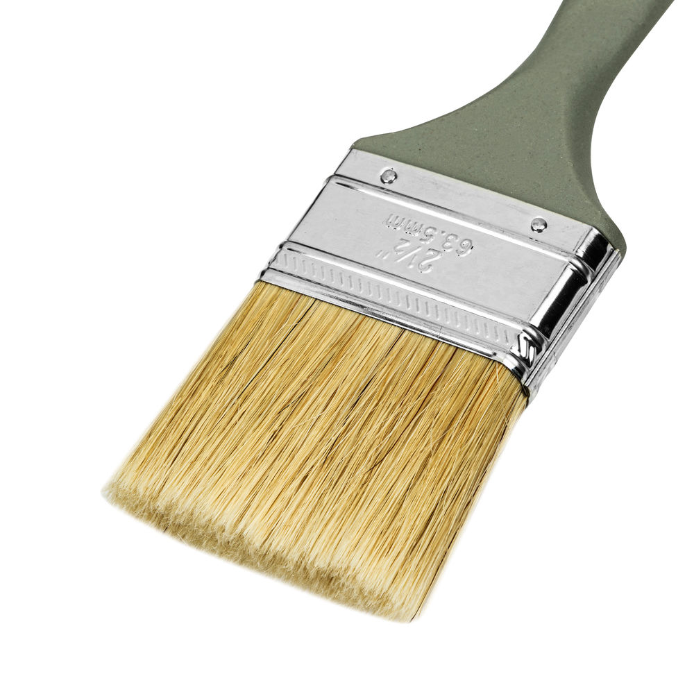 Кисть плоская Евро 2.5, натуральная щетина, пластмассовая ручка MTX (83064)