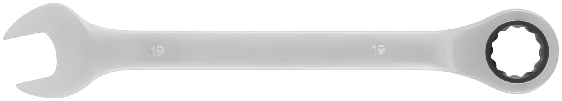 Ключ комбинированный трещоточный, CrV реверсивный механизм 19 мм (63469)