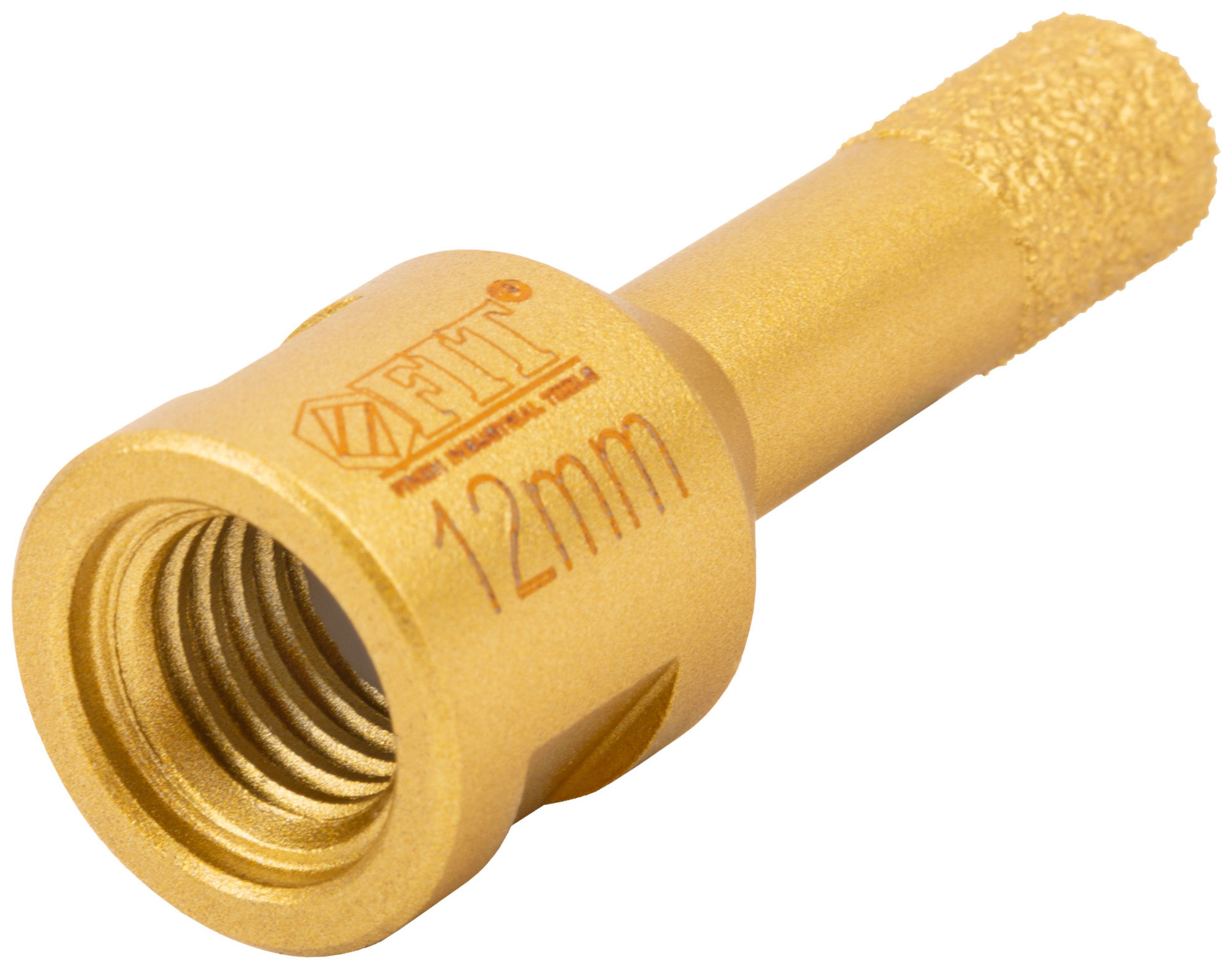 Коронка кольцевая для УШМ, М14, по керамограниту, камню и кафелю алмазная, вакуумное спекание 12х60 мм (16334)